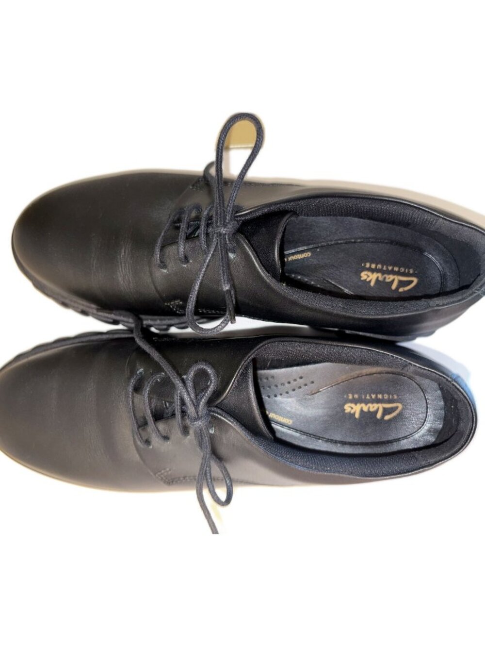 Clarks Page Walk Black Leather Lug Sole Lace Up Derby UK 8 US 10.5 M